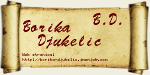 Borika Đukelić vizit kartica